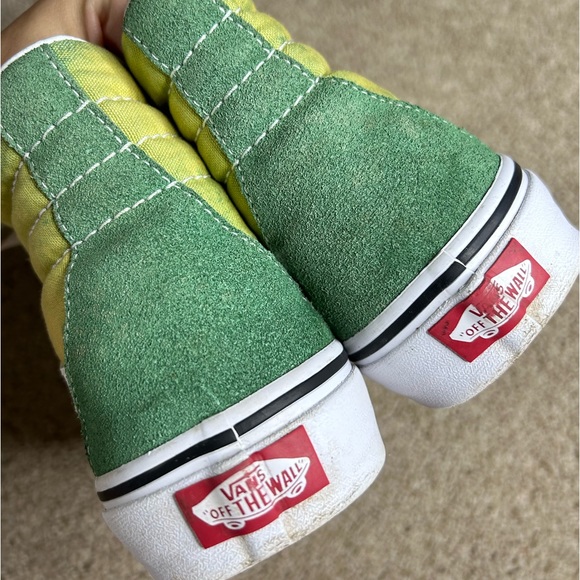 Vans High Tops Two Toned Green Sneakers Lace Up - Picture 5 of 11